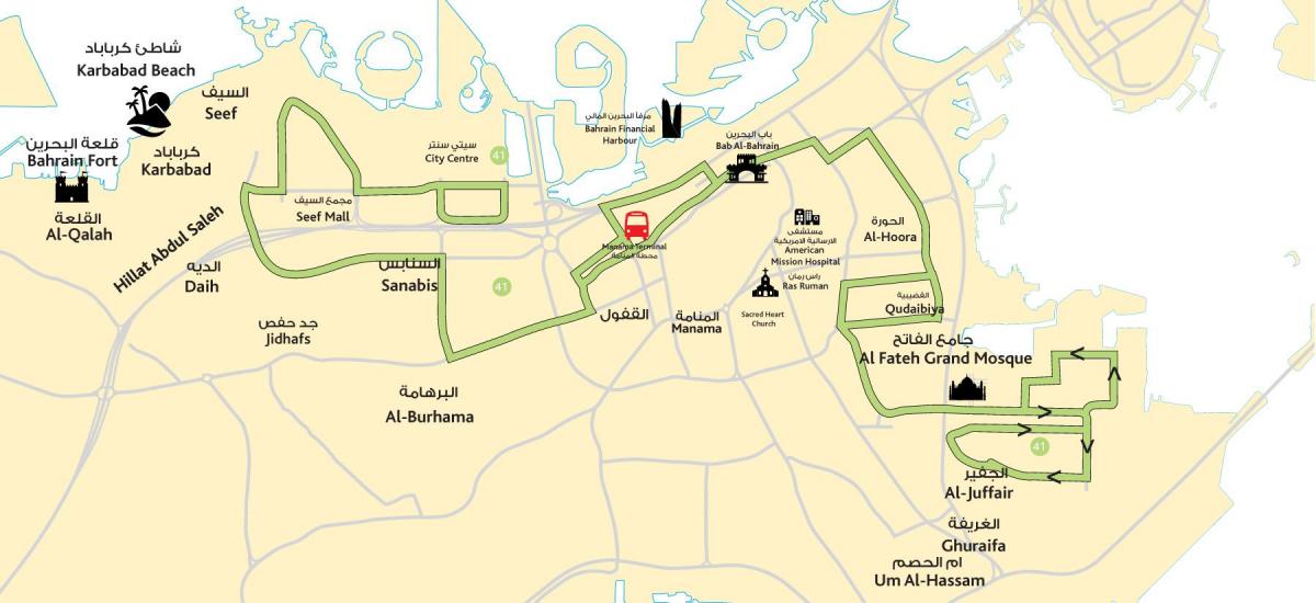 karta grada Bahreina