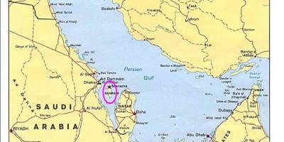 Karta otoka Bahrein 