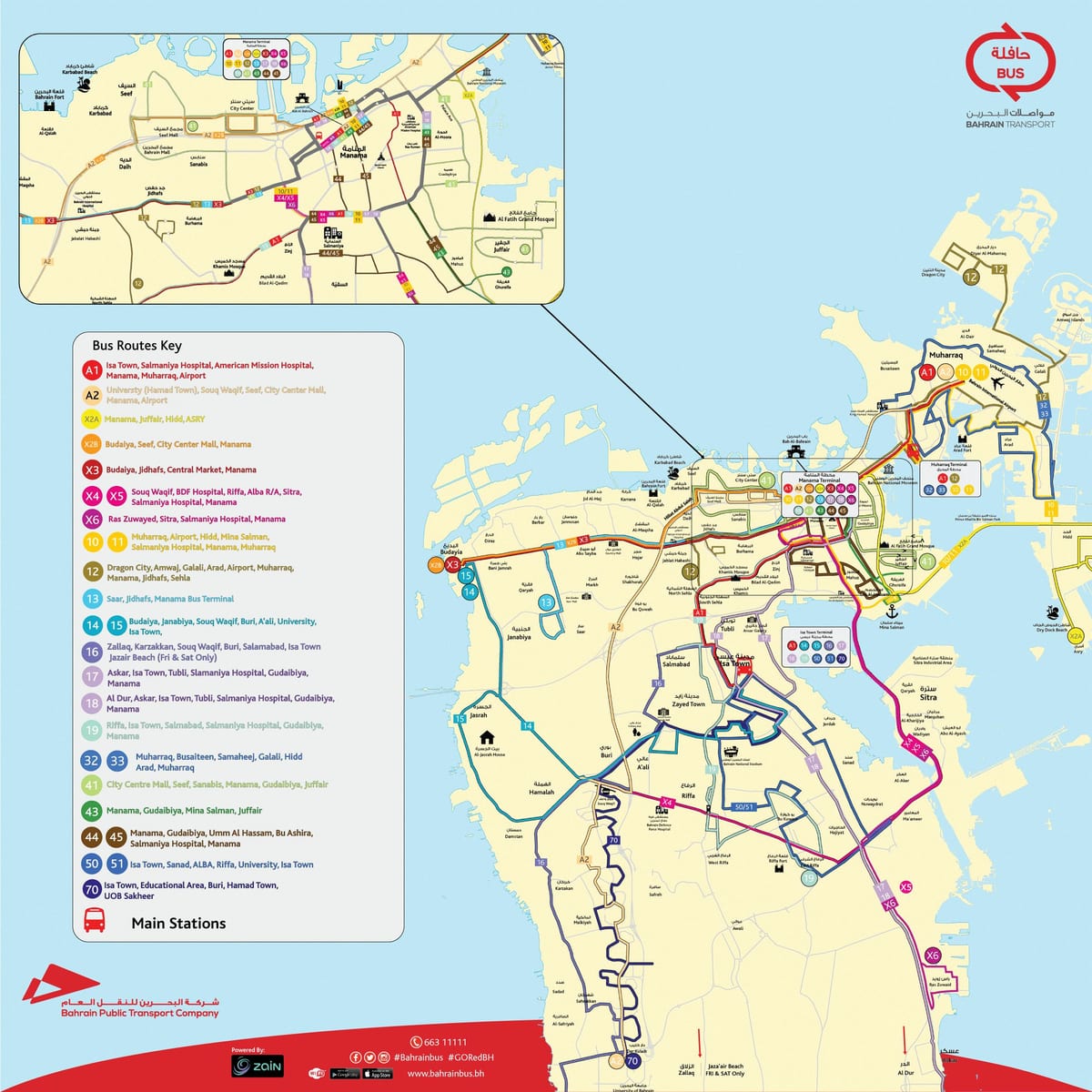 kartu autobusne Bahrein