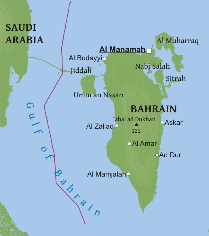 karta most Bahrein
