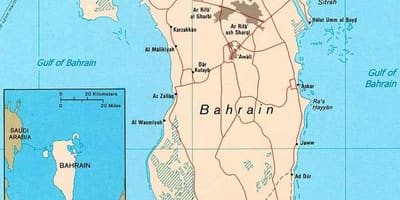 Karta Bahreina putokaz locator 
