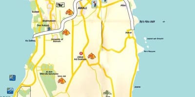 Karta turistički Bahrein 